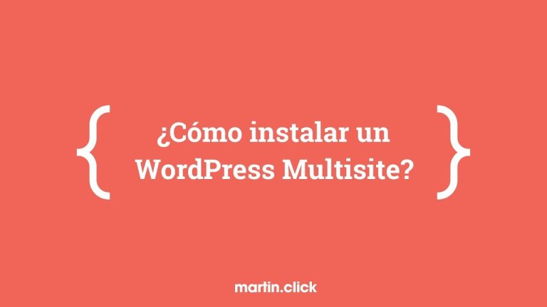 Cómo instalar wordpress multisite