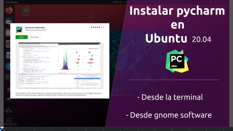 Cómo instalar pycharm en ubuntu