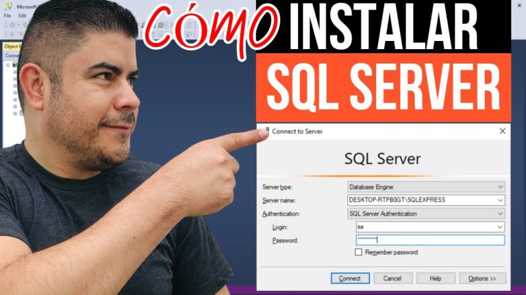 Cómo instalar sql server express